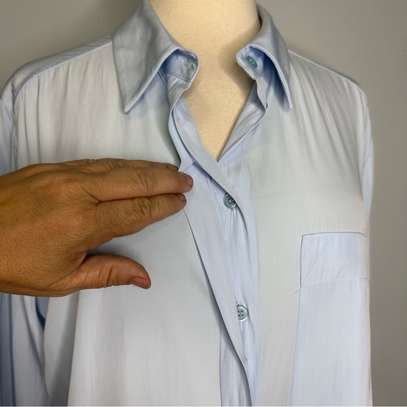 Mela Purdie Women’s Mache Single Pocket Buttoned Shirt In Bluewash  Size 12, M - Picture 10 of 16